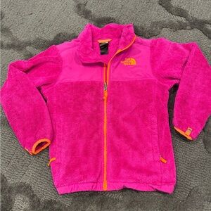 The North Face Pink Fleece Jacket with Orange Accents